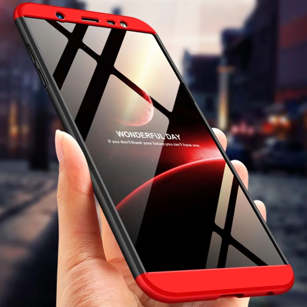 Чехол для Samsung J8 2018 J810F защитный чехол с полной защитой на 360 градусов жесткий