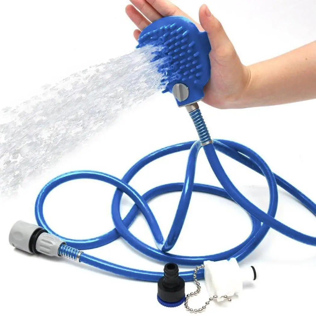 Pet Dogs Cats Bathing Watering Sprayer Cleaning Shower Head Tool Blue 250cm /98.43inch Accessories |