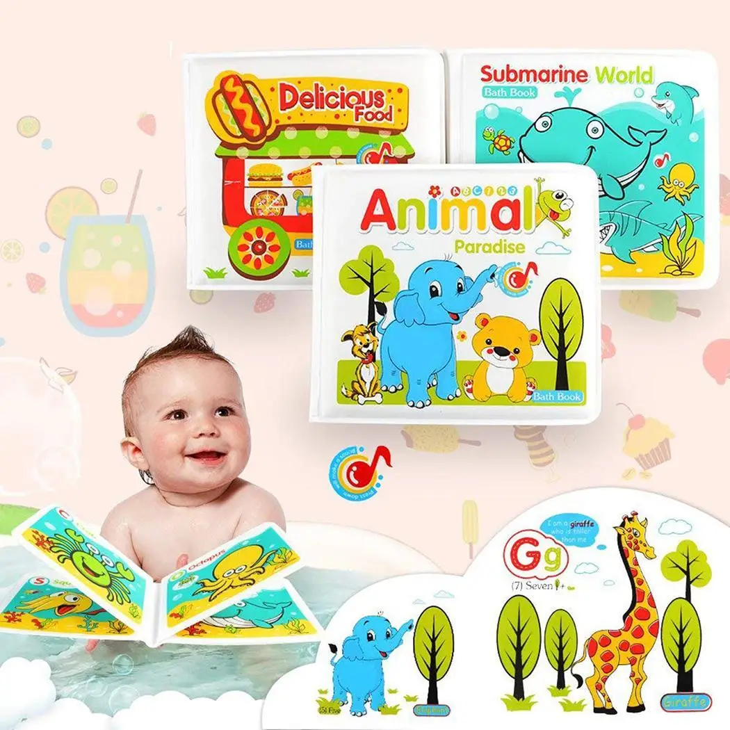 Детская игрушка для купания ванная комната книга ванны животное еда номер