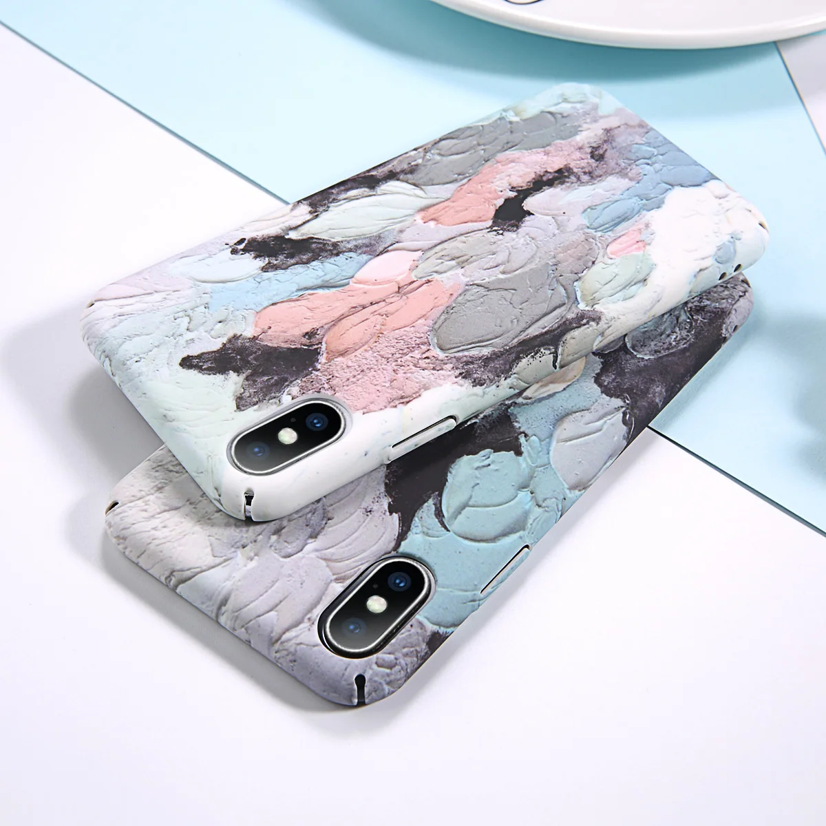 KJOEW Coque для iPhone XS Max чехол на XR X 5s 6 6S 7 8 Plus Чехлы граффити картина маслом Жесткий