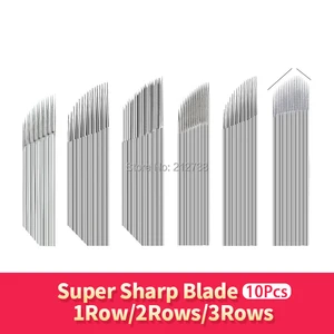 Новинка; 10 шт. 1415161718Pin туман иглы для перманентного макияжа бровей Иглы лезвия для мануального татуажа бровей, ручка ручной Embroidery-B5