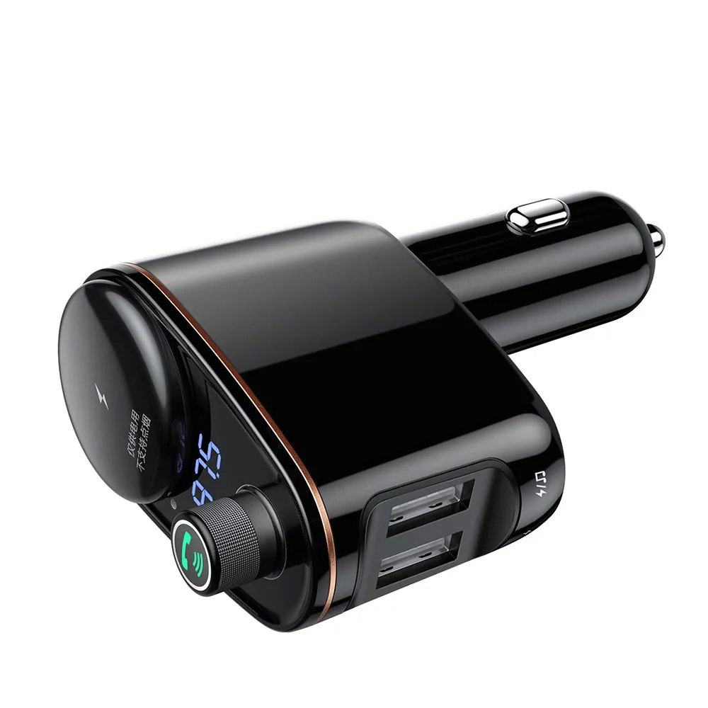 Baseus FM Transmitter Bluetooth 4.2 Car Kit MP3 Audio Player Stereo Radio LED Display 3.4A Dual USB Charger | Электроника