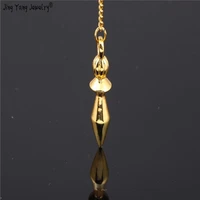 2020 pendulum reiki metal copper dowsing healing pendulo pendant charms chakra pendulo chrome gold amulet pendulos radiestesia