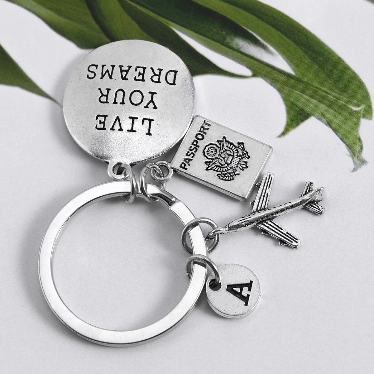 1 шт. живи своими мечтами брелки из нержавеющей стали аксессуары кулон самолет