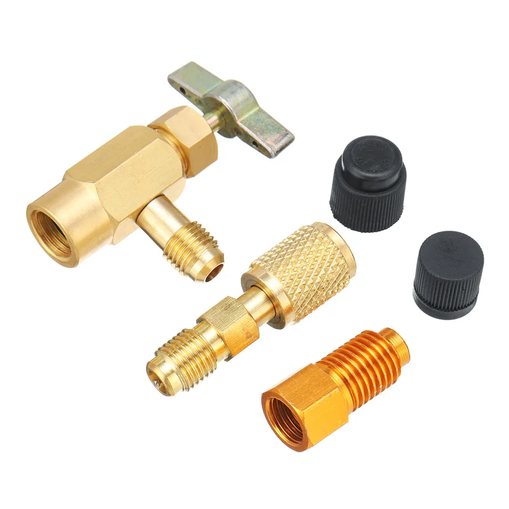 5 шт. набор адаптеров для шланга R134a R12 1/4 SAE 1/2 дюйма ACME LH Для R1234yf|Установки