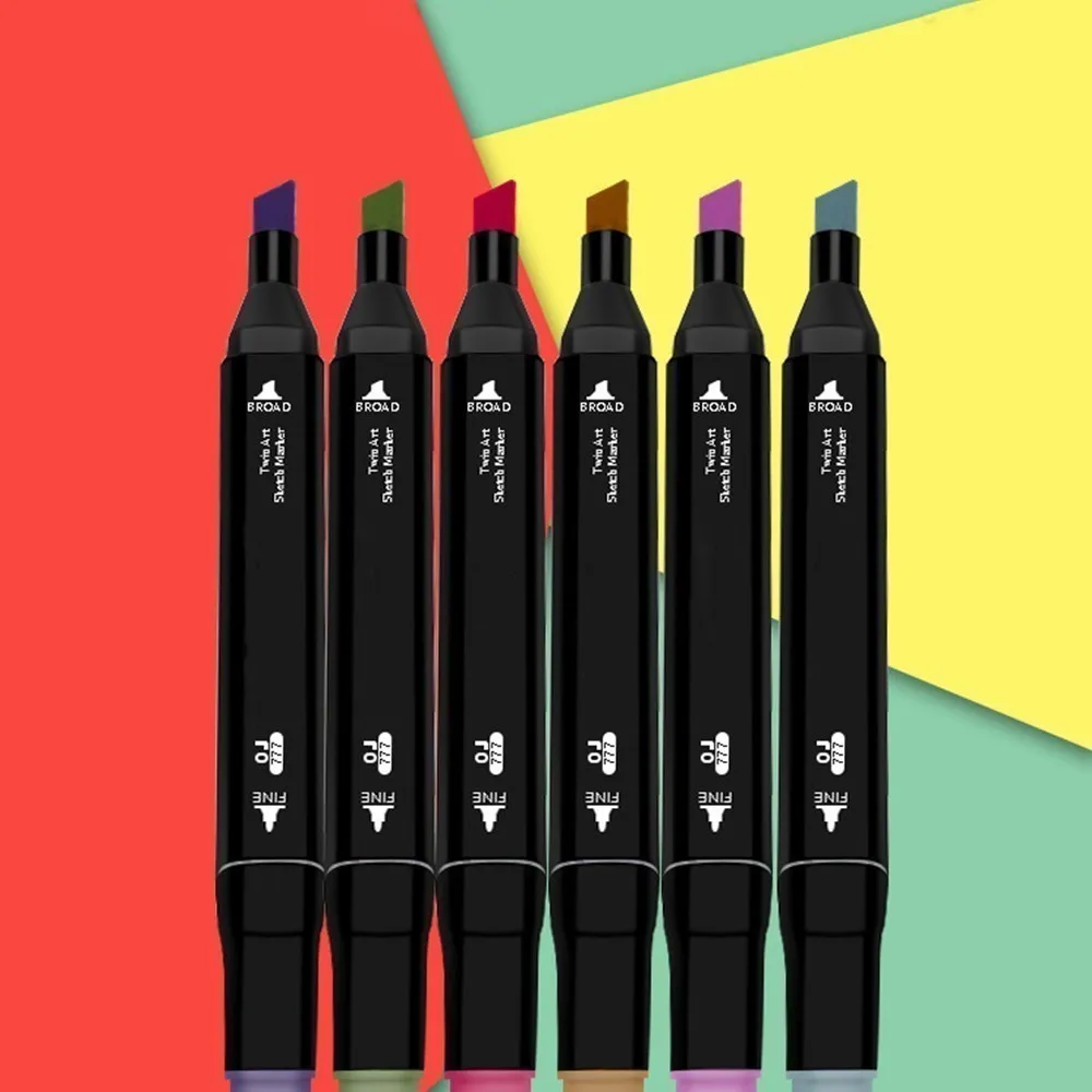 Красивые три поколения pen set двойной головкой на спиртовой масляной основе 60 и 80