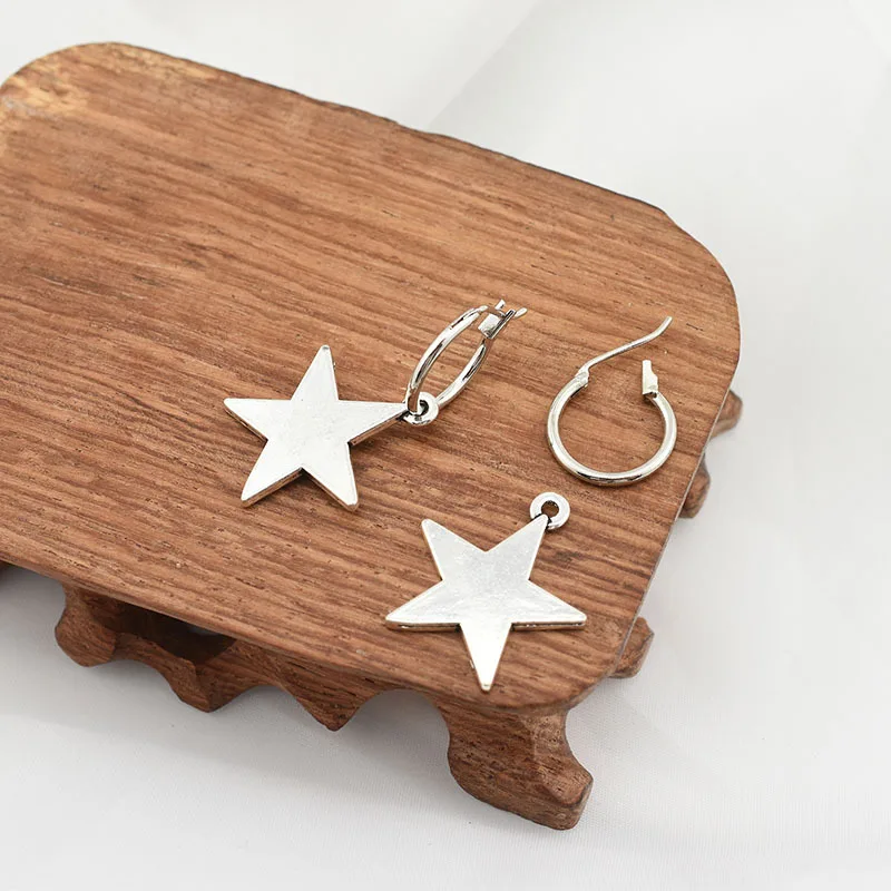 

Star Hoop Earrings Small Hoops Earrings for Women 2018 Brinco Argola Pequena Cerchi Orecchini Kolczyki Creoles Oorbellen Zilver