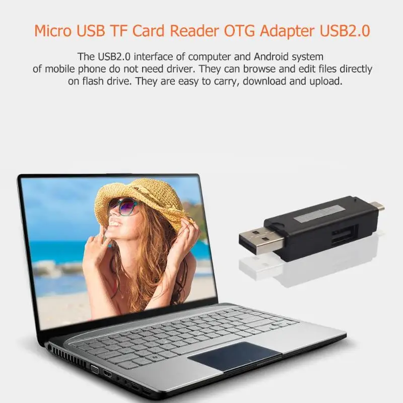 Micro USB TF/SD кардридер OTG адаптер USB2.0 концентратор коннектор карта