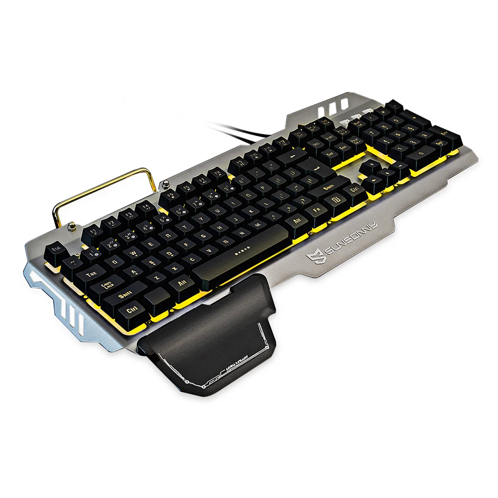 SUNSONNY S K10 104 Keys Проводная игровая клавиатура Голосовое управление RGB подсветка для