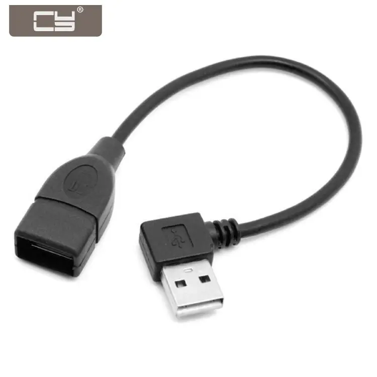 

CY 480Mbps USB 2.0 Left Angled 90 degree A type male to Female extension cable 10cm