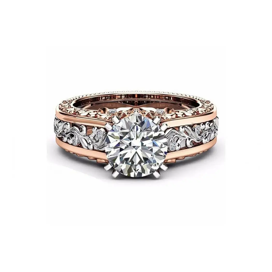 Women Fashion Hollow Out Floral Pattern Rhinestone Alloy Ring Casual Daily Party etc Taper | Украшения и аксессуары