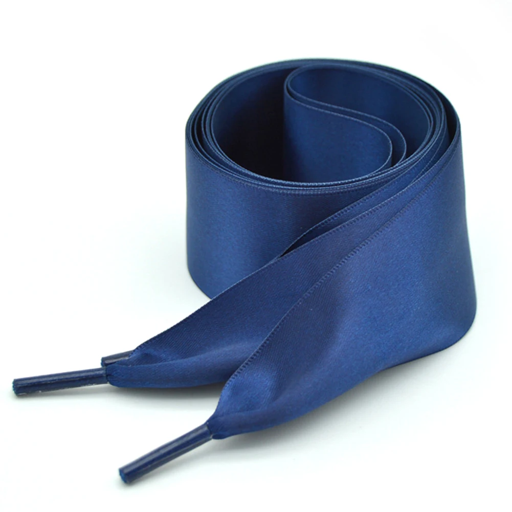 

1Pair 90cm*4cm Satin Silk Ribbon Shoelaces 9 Colors Length shoelace shoe Sneaker Sport Shoe Lace
