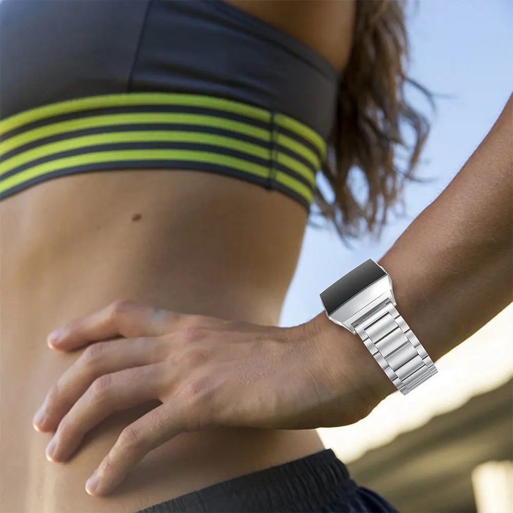 Для Fitbit ионический ремешок из нержавеющей стали 20 мм Smartwatch металлический сменный