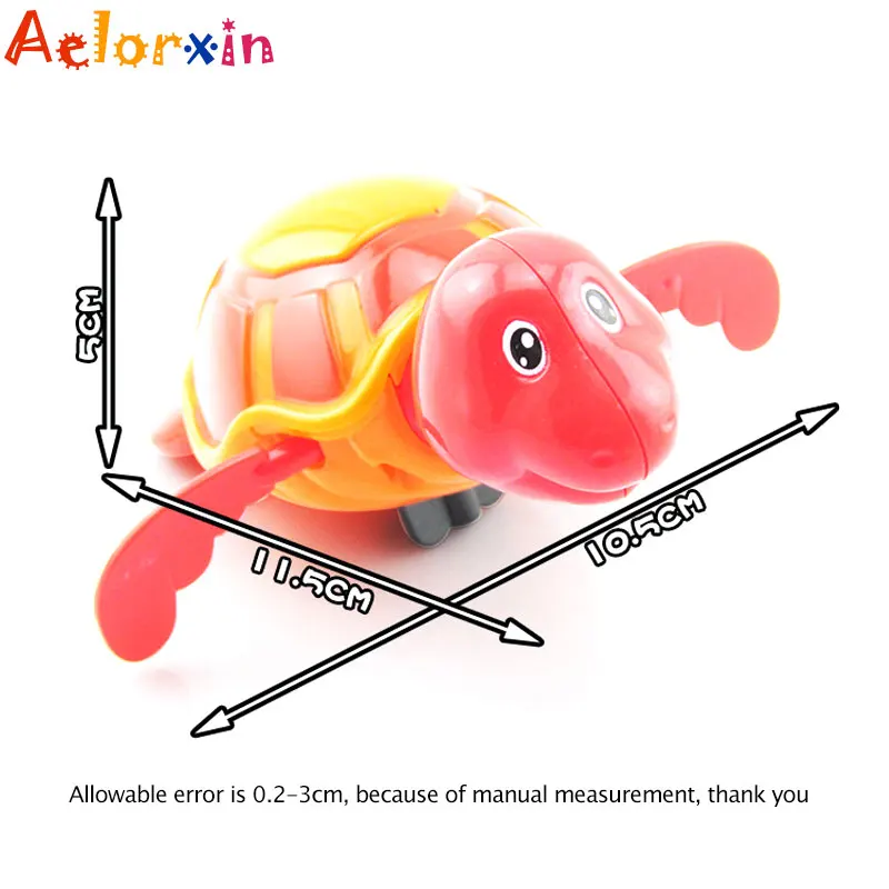 Clockwork Baby Bath Toys Swimming Turtle Animal Wound-up Chain Plastic Kids Toys For Children Outdoor Toy Newborns Educational