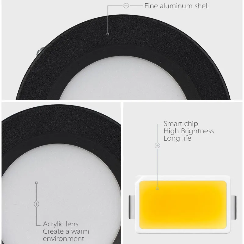 Круглый Поверхностный Установленный светодиодный светильник s 5W 7W 9W 12W