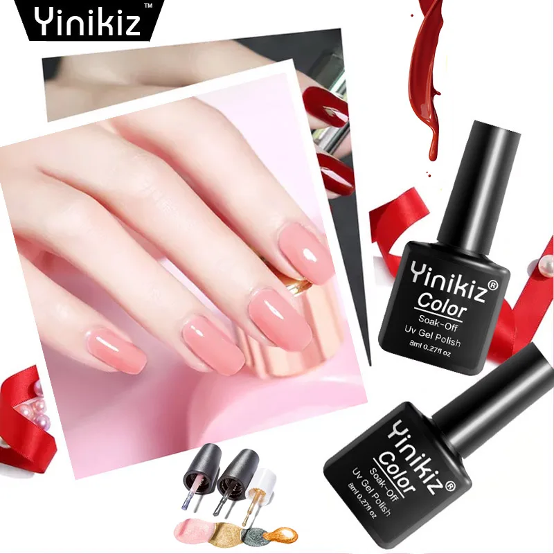 Yinikiz 10 шт. лак гель для ногтей набор УФ Гель Лаки грунтовка лаки 36 Вт Светодиодная