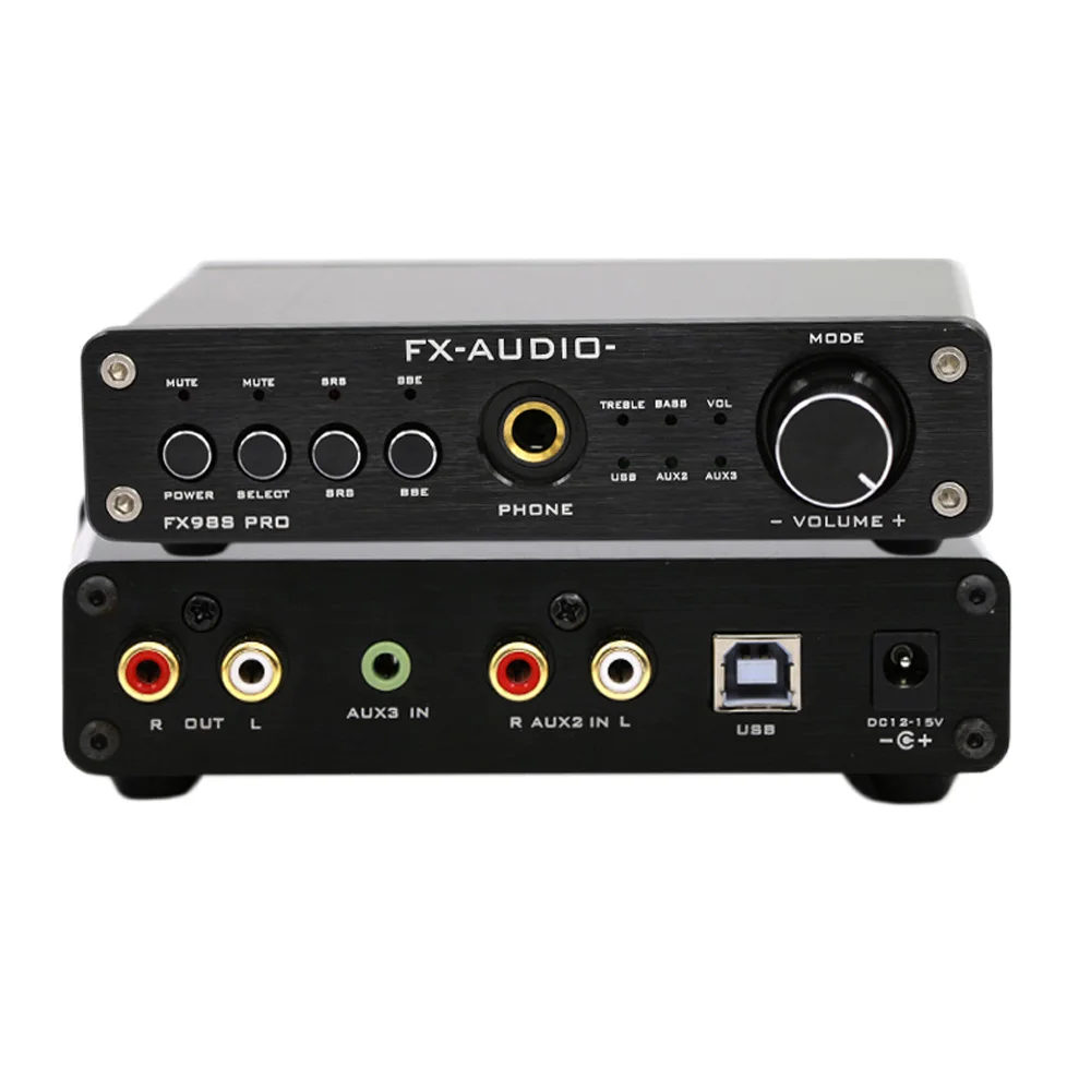 FX-аудио FX-98S PCM2704 NJW1144 MAX9722 120 Вт hifi-усилитель для наушников DAC USB декодер аудио