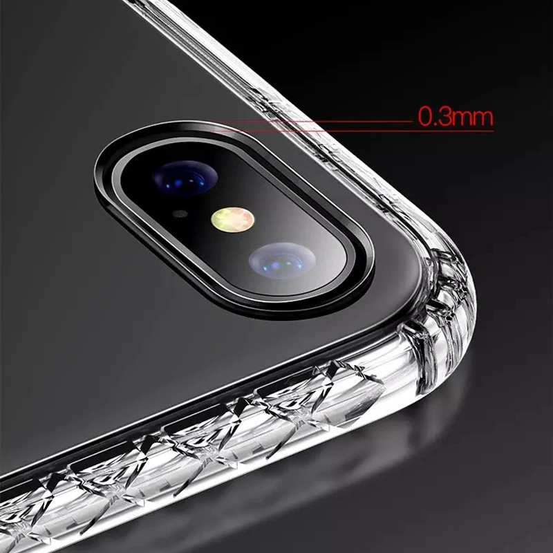 TOTU Airbag Прозрачный чехол для iPhone X XR Xs Max задняя крышка полная защита Coque мягкий