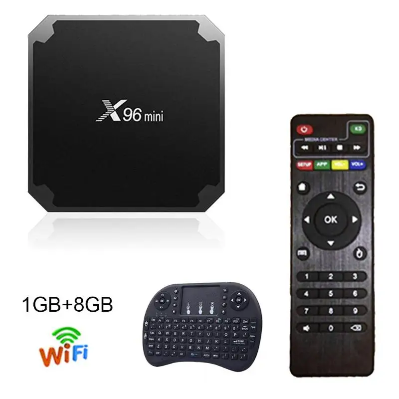 X96 Мини ТВ-бокс Android 7 1 OS Smart tv BOX S905W четырехъядерный WiFi телеприставка ГБ 8 X96mini