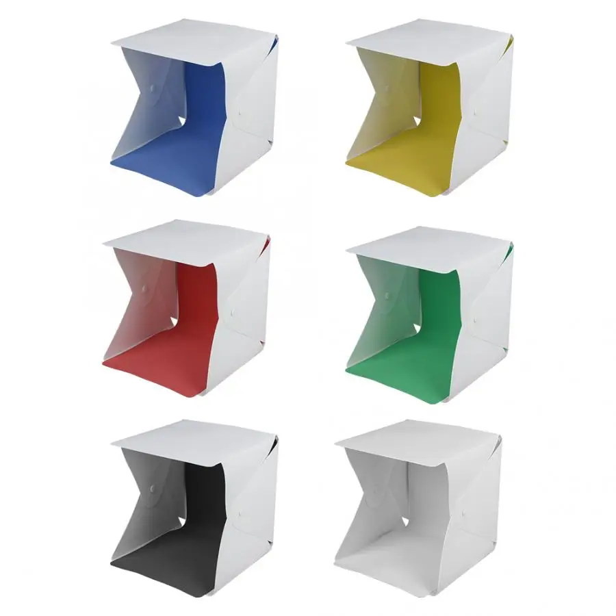 Складной мини студийный светодиодный лайтбокс световая коробка белый фон для