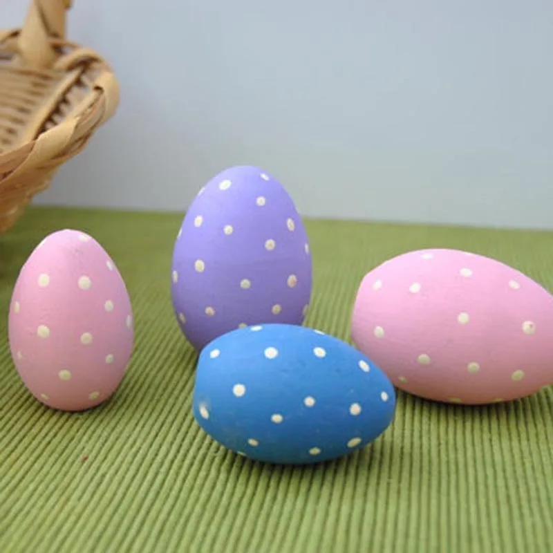 63Mm 12Pc Large Wooden Eggs Shape Diy Unfinished Wood Egg Handmade Bottom Teething Toys Nurse Gifts Baby Teether | Игрушки и хобби
