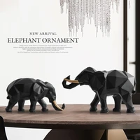 elephant figurine 2set resin for home office hotel decoration tabletop animal modern craft india white elephant statue decor
