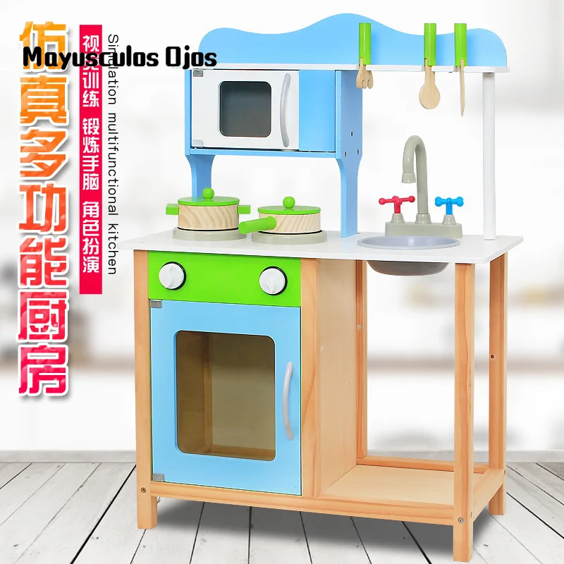 Wooden Kitchen Set Stove Toy House Play Children's Cooking Large Disassembly Gas | Игрушки и хобби