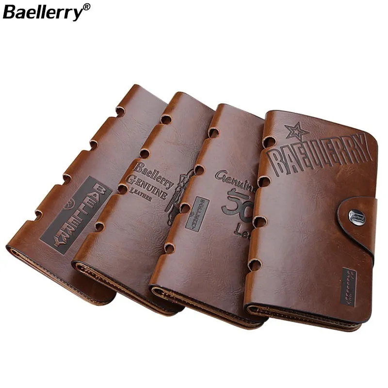 Baellerry 2019 Новый ретров кошелек мужская Пряжка трехскладной мужской бумажник из