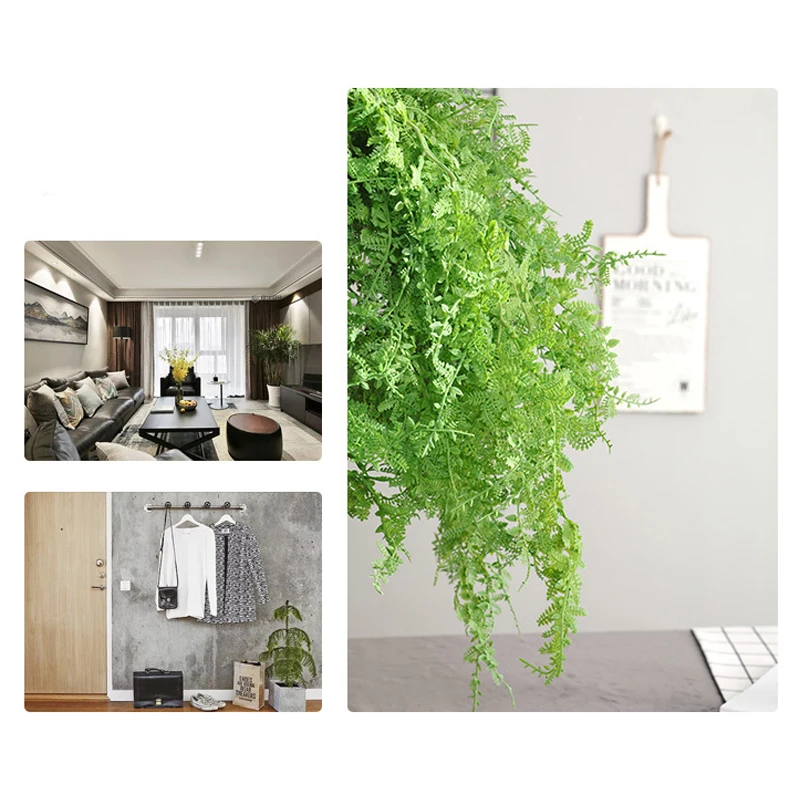 70 см Искусственный Podocarpus лоза ротанг зелень веточка домашний Свадебный декор |