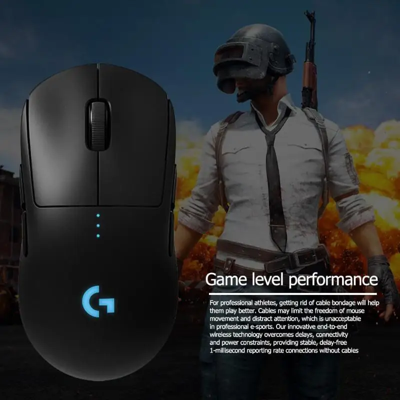 Logitech G Pro Беспроводной игровой Мышь 16000 Точек на дюйм RGB Подсветка 8