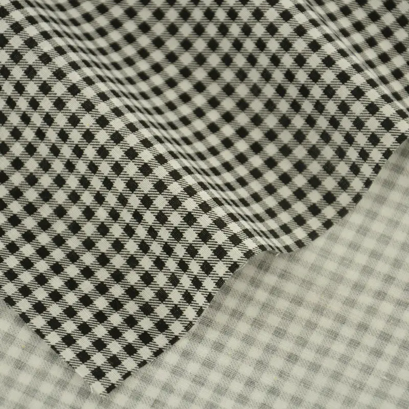 Booksew Cotton Plain Fabric White And Black Check Design Classical Style Clothing Patchwork Tissue Tecido Curtain Art Work Dolls|plain