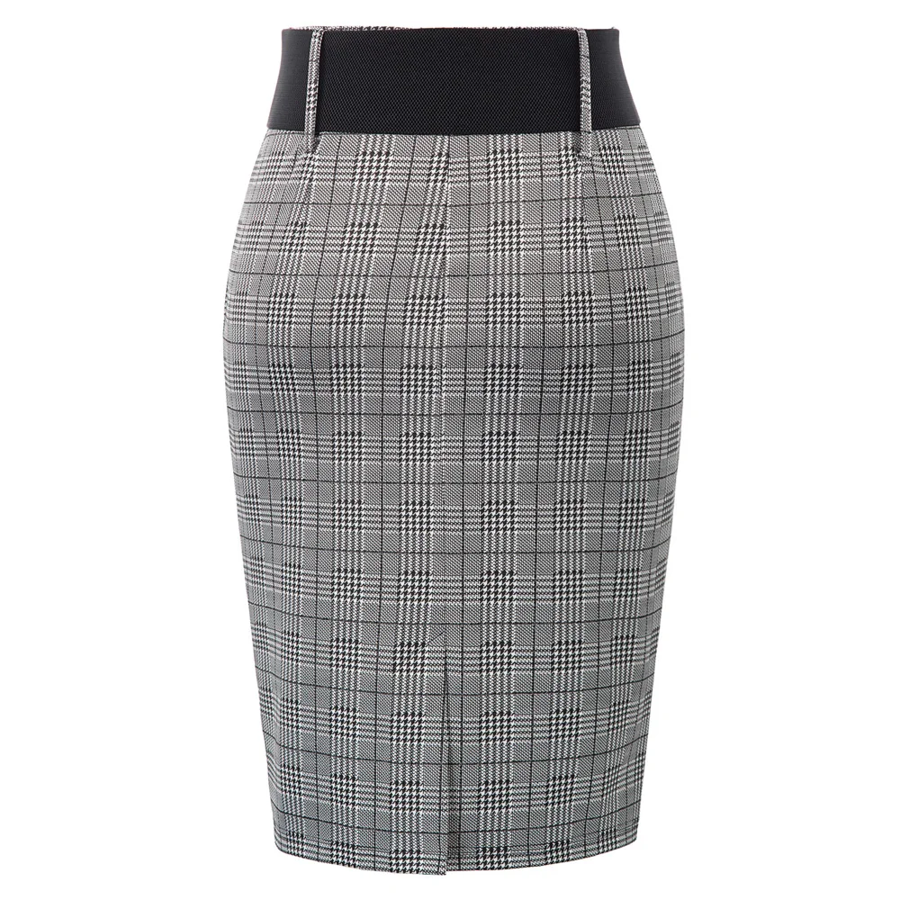 Женская винтажная клетчатая мини-юбка обшитая поясом | одежда