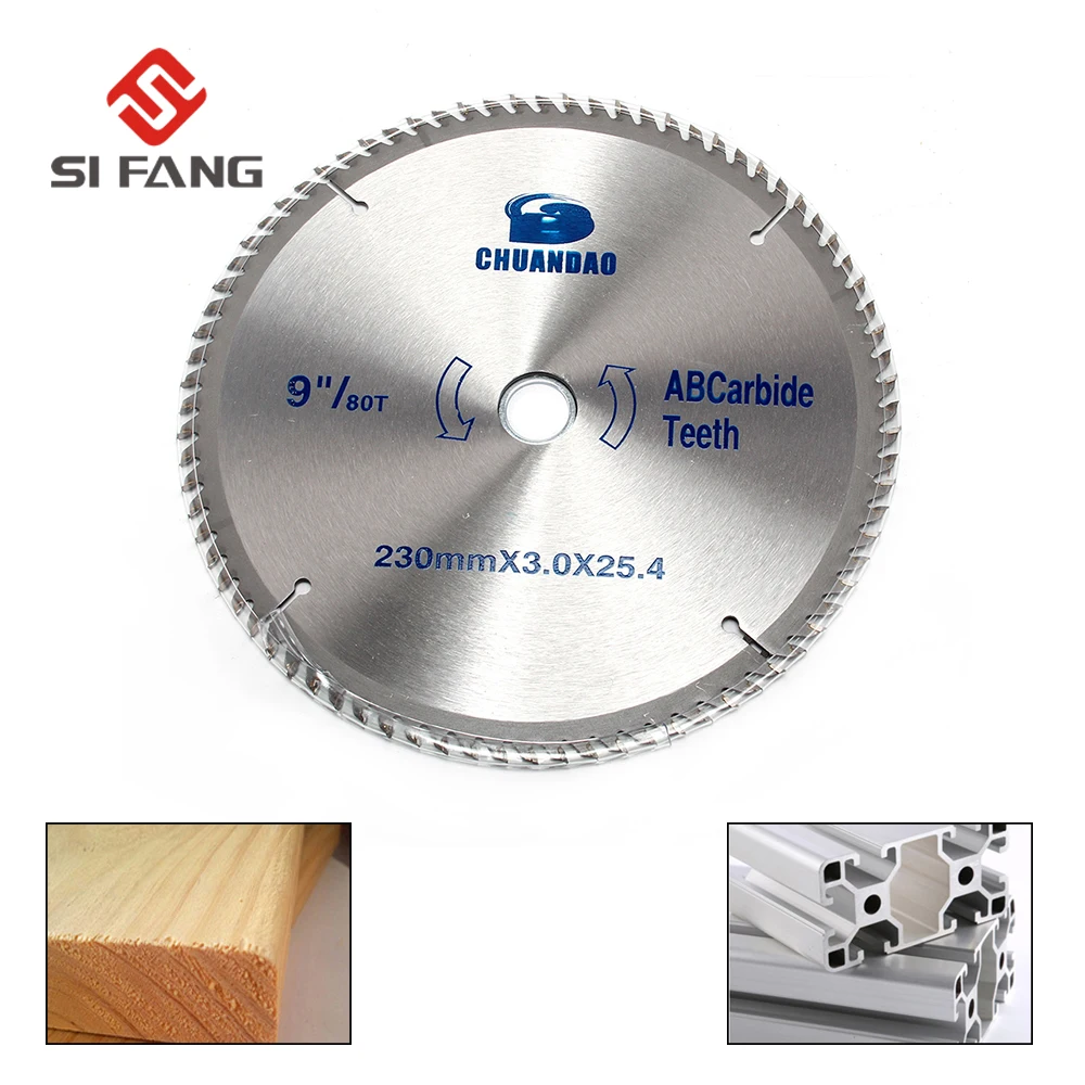 

Si FANG многофункциональное лезвие круглой Пилы 230x25,4x80 T TCT твердосплавное пильное лезвие диаметром 230 мм (9 ") для дерева металла