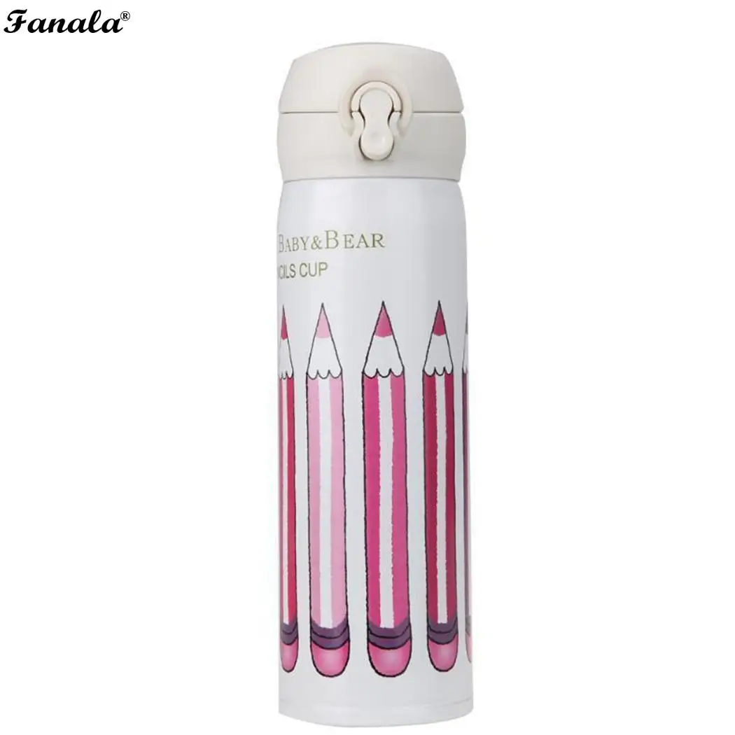 500 мл цветок животный узор пружина из нержавеющей стали Термос 6 12 часов чашка