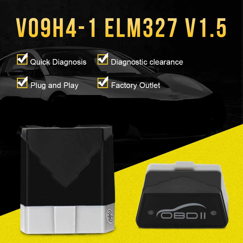 Автомобильный диагностический сканер OBDII мини адаптер для Android Torque/iOS ELM 327 Bluetooth 4