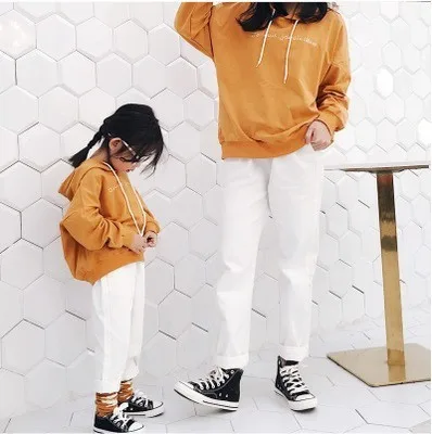 Брюки для всей семьи модные корейские брюки мамы и дочки на весну осень