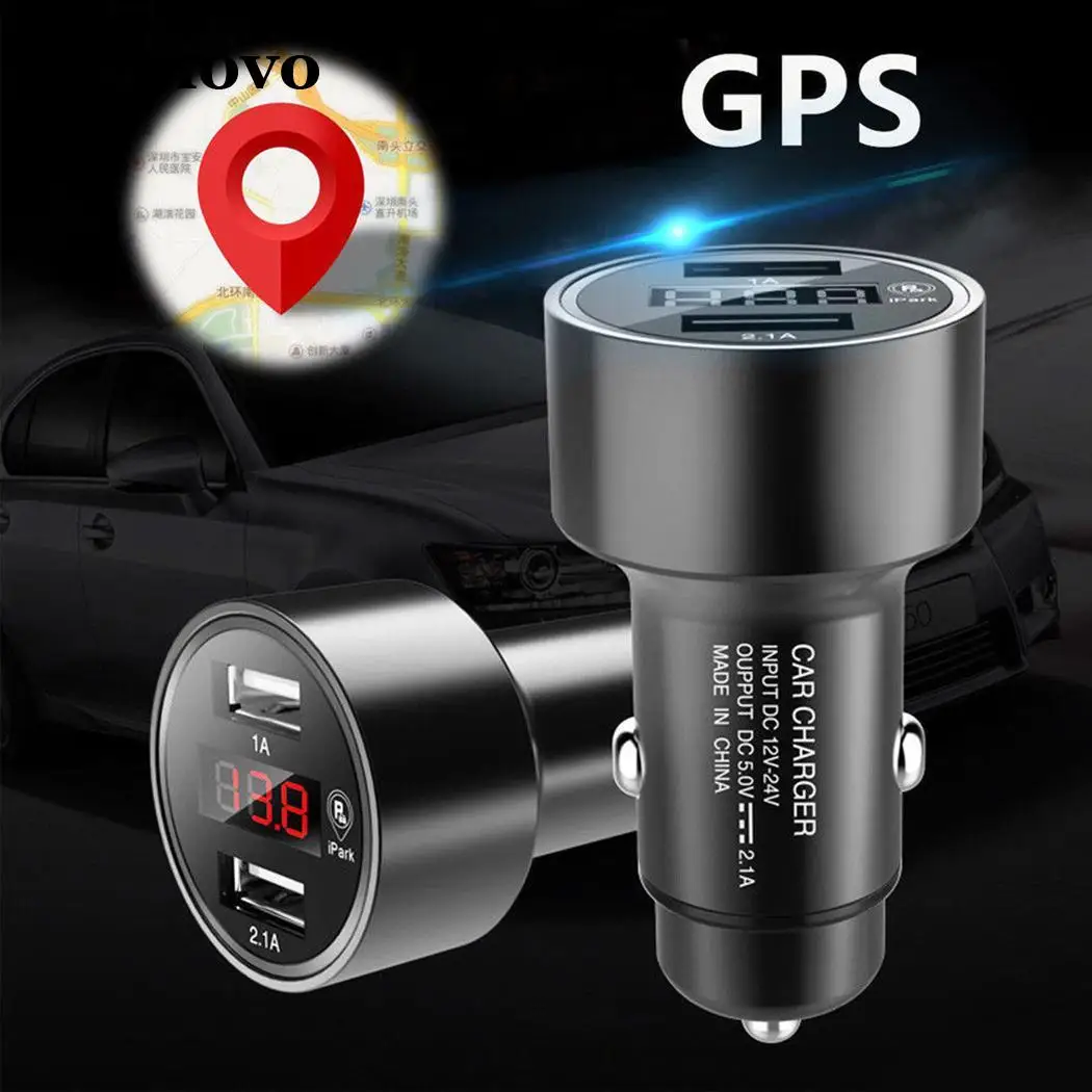 5 V 3 1 A Dual USB Автомобильное зарядное светодио дный устройство цифровой