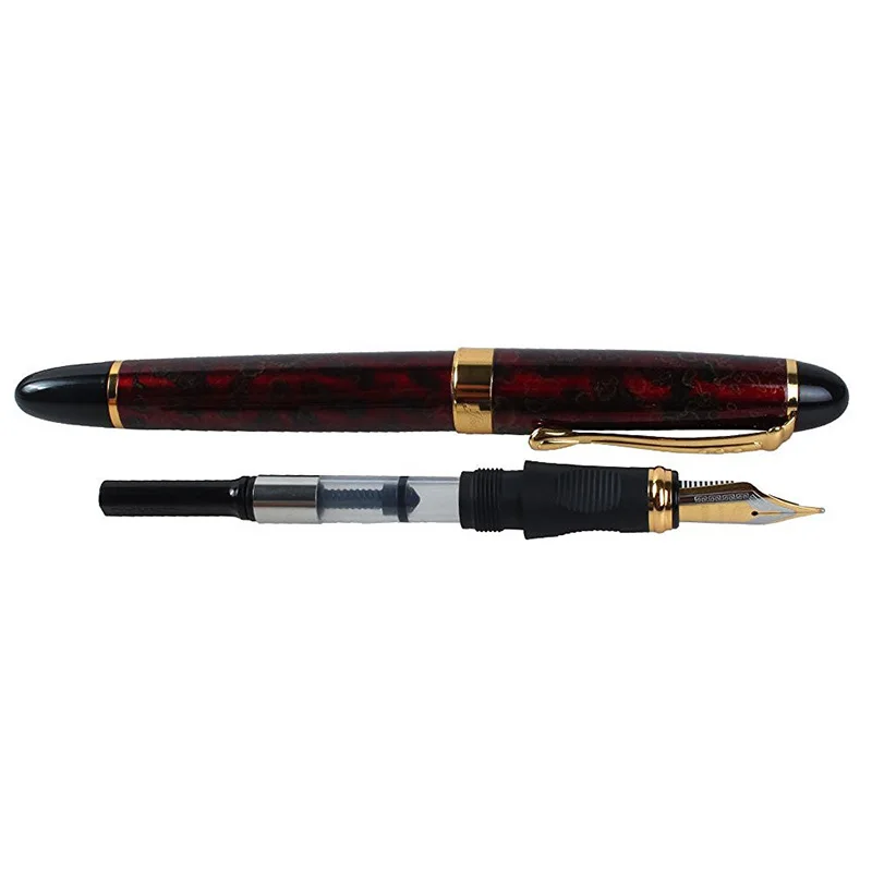 Jinhao Luxury M Nib 18KGP авторучка (красный Ледяной цветок) | Канцтовары для офиса и дома