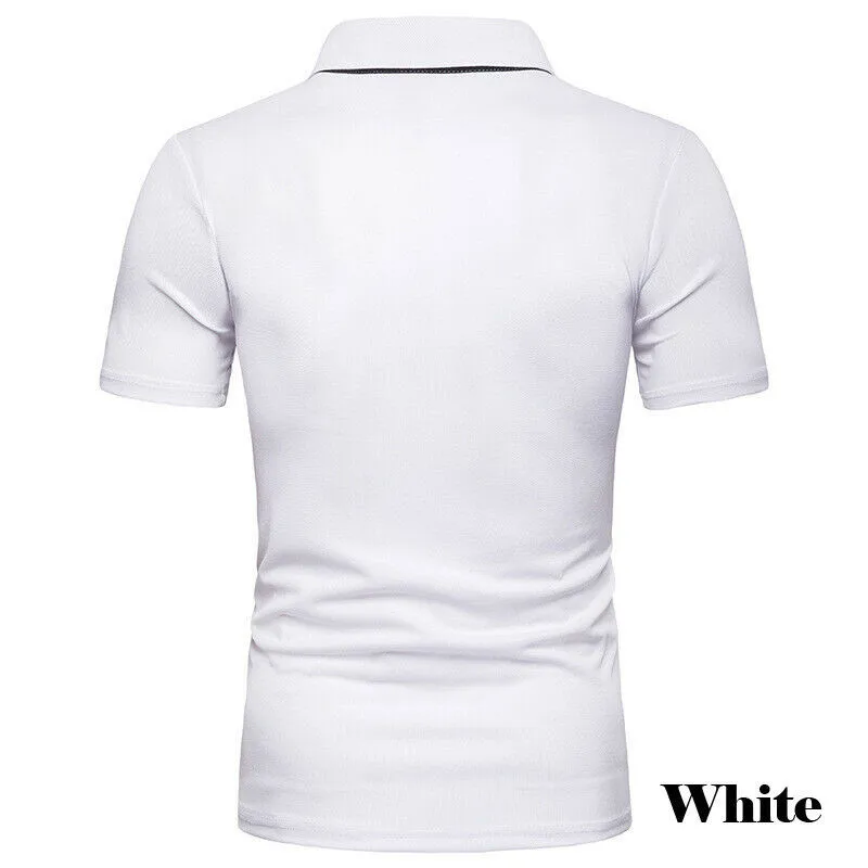 

2019 New Men's Short Sleeve shirt summer Loose Casual Tee Tops Color Matching Decoration Shirt black and white short shirt