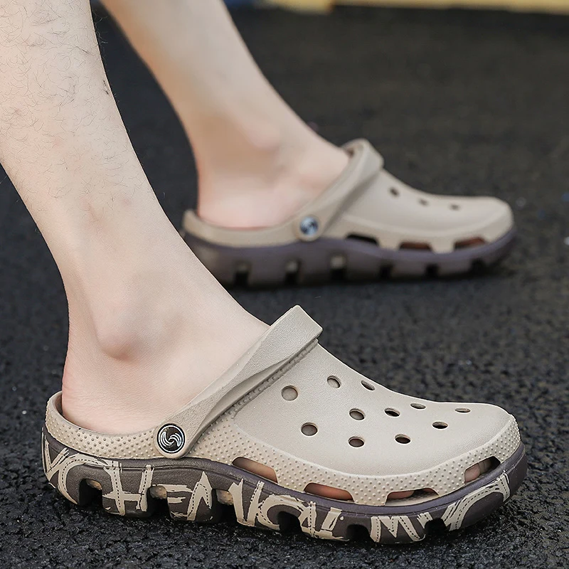 Мужские сабо мужские сандалии для улицы летние пляжные обувь с кроком Erkek Sandalet