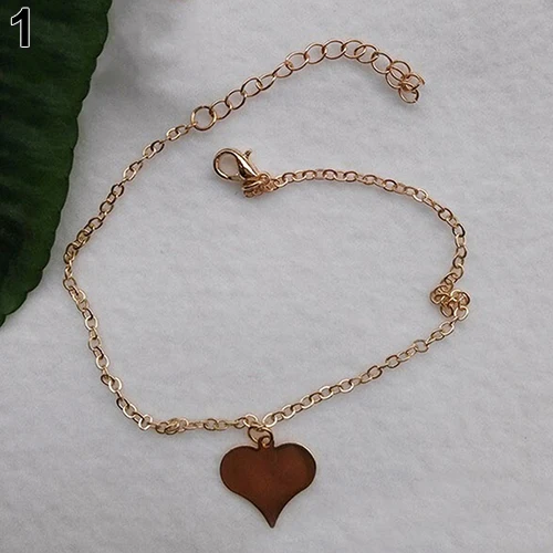 Женский Регулируемый браслет на ногу с подвеской в виде сердца | Украшения и
