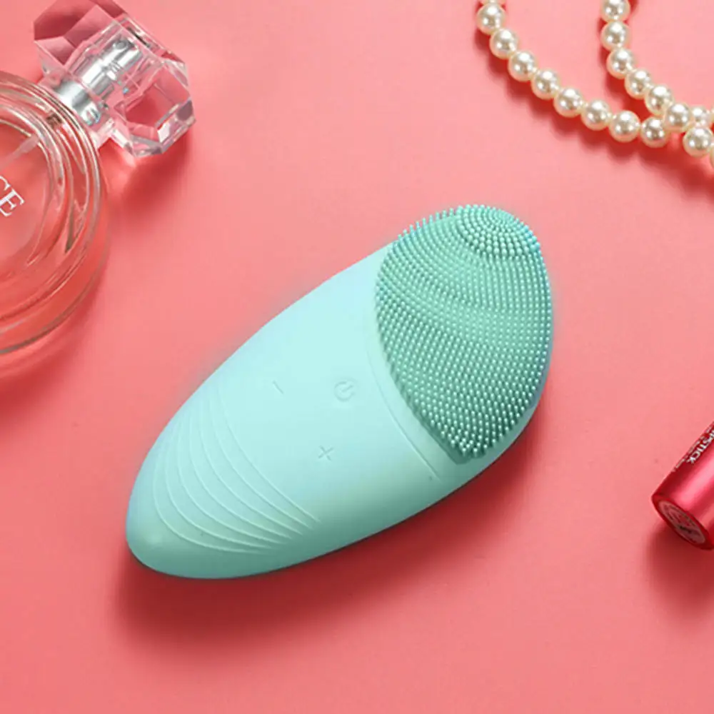 

USB Facial Cleansing Brush Mini Face Cleaner Silicone Deep Cleaning Electric Waterproof Massage