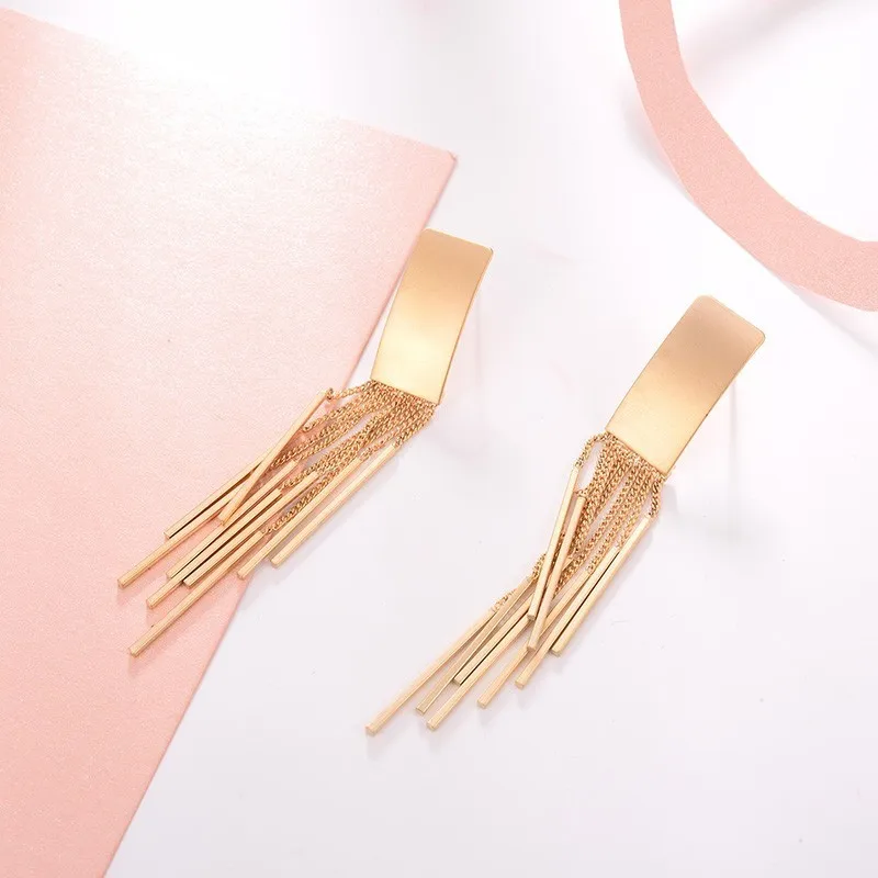 Женские Висячие серьги в Корейском стиле Bijoux Femme 2018 длинные висячие с бусинами