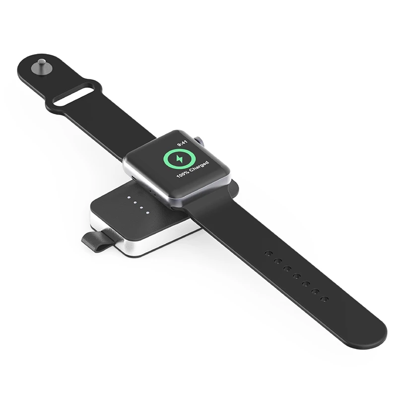 Внешний аккумулятор Qi Беспроводное зарядное устройство для ios watch 1 2 3 4 450 мАч