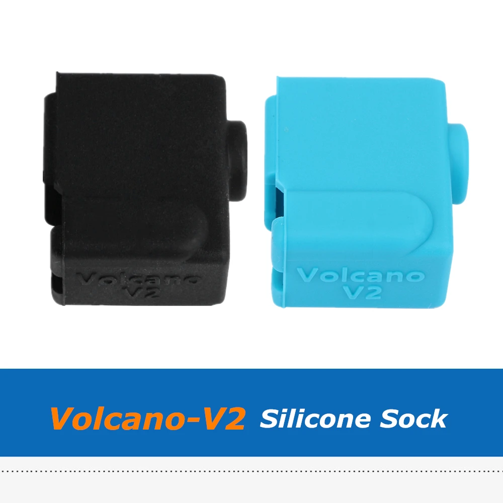 2pcs 3D Printer Part Blue/Black 24*20*11.5mm Volcano V2 Silicone Insulation Sock Cover for PT100 Cartridge Heater Block 2pcs 3D Printer Part Blue/Black 24*20*11.5mm Volcano V2 Silicone Insulation Sock Cover for PT100 Cartridge Heater Block