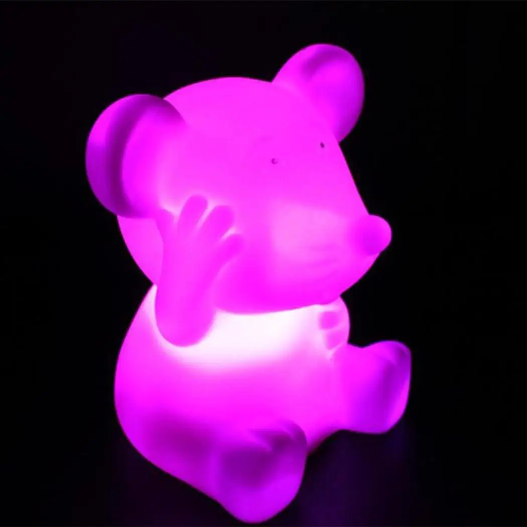 Креативная Милая мышь светодиодный для детей Детская Ночная лампа многоцветный