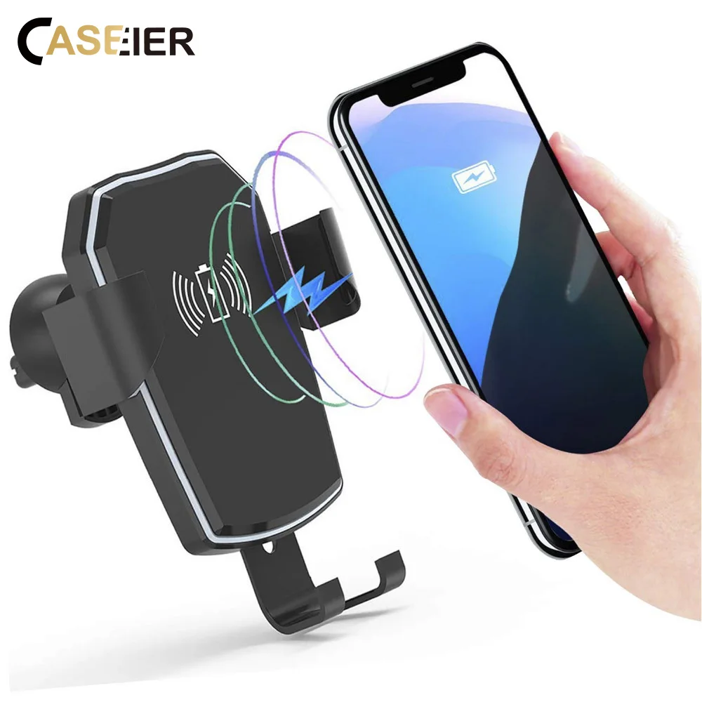 Беспроводное Автомобильное зарядное устройство Qi CASEIER для iPhone 8 X XS Max 10 Вт быстрая