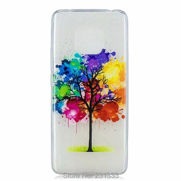 Мягкий ТПУ чехол с рельефным цветком для Huawei MATE 20 PRO 10 LITE NOVA 3 3I Enjoy 7 PLUS P Smart