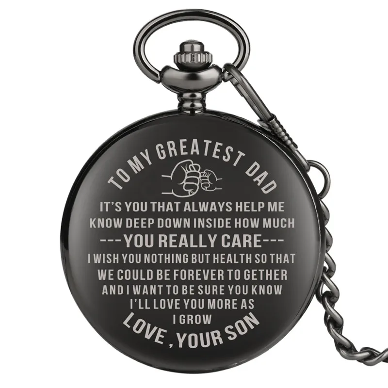 

Significant Quartz Pocket Watch Retro Special Gift Pocket Watch for Father To My Dad Series Pendant Gift for Pocket Watch Chain