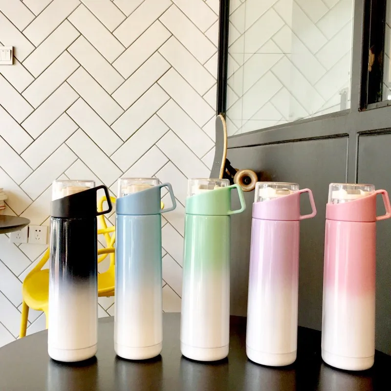 

Gradient Color Omen 304 Stainless Steel Thermal Vacuum Bottle For Water Portable Thermos Bottle For Tea And Coffee Thermocup